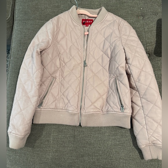 GUESS Kids Light Pink Quilted Puffer Jacket - Picture 1 of 4
